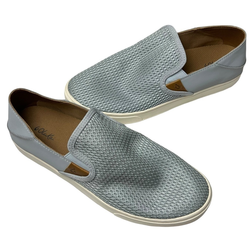 OluKai Pehuea Women’s Gray Blue SIZE 10 Mesh Slip On Convertible Sneakers Shoes